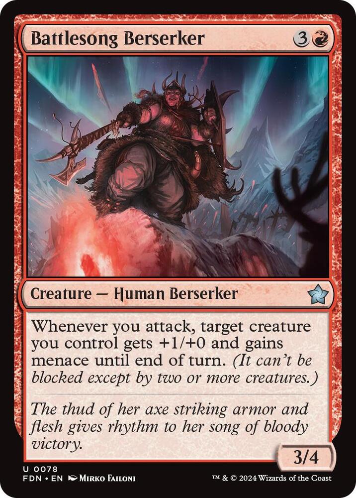 Battlesong Berserker, Foundations 78
