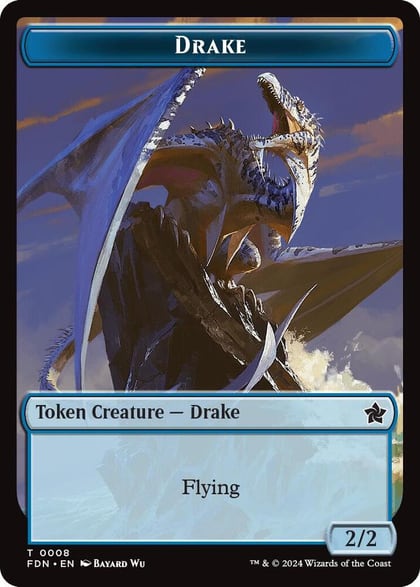 Drake // Goblin Doubled-Sided Token, Foundations 8 // 18