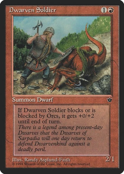 Dwarven Soldier (Asplund-Faith), Fallen Empires #18193