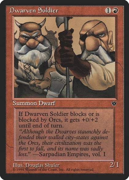 Dwarven Soldier (Shuler), Fallen Empires #18194