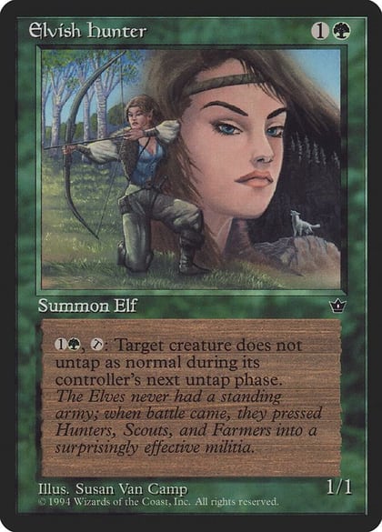 Elvish Hunter (Van Camp), Fallen Empires #18199