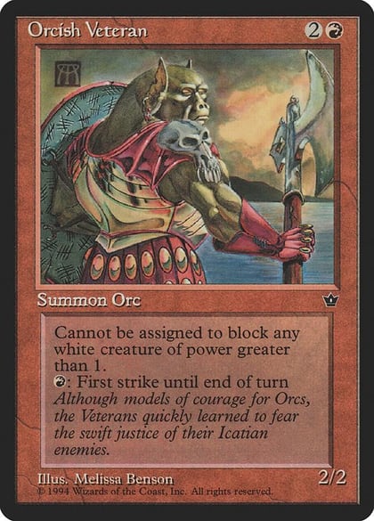 Orcish Veteran (Benson), Fallen Empires #18246