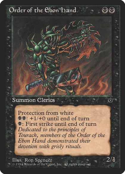 Order of the Ebon Hand (Spencer), Fallen Empires #18250