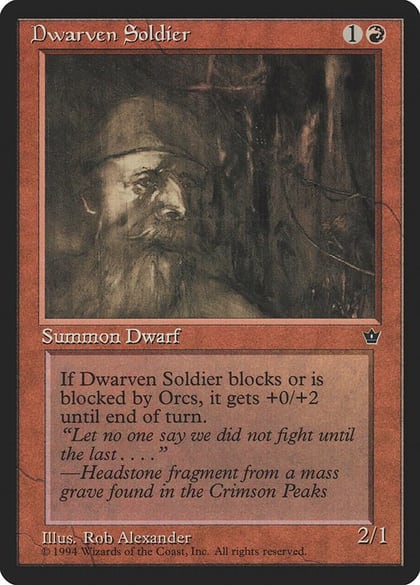 Dwarven Soldier (Alexander), Fallen Empires #3627