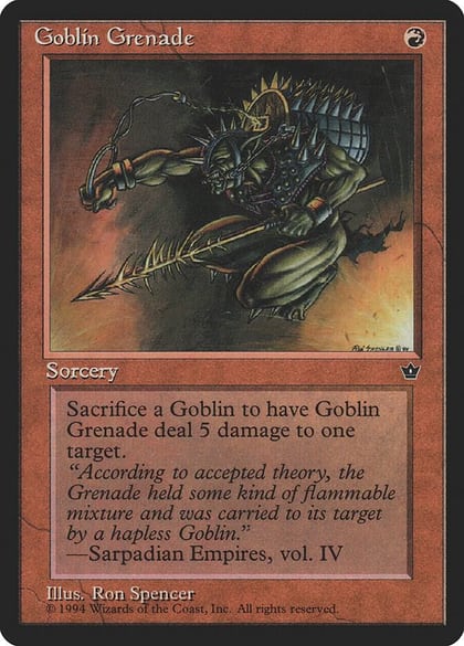 Goblin Grenade (Spencer), Fallen Empires #3655