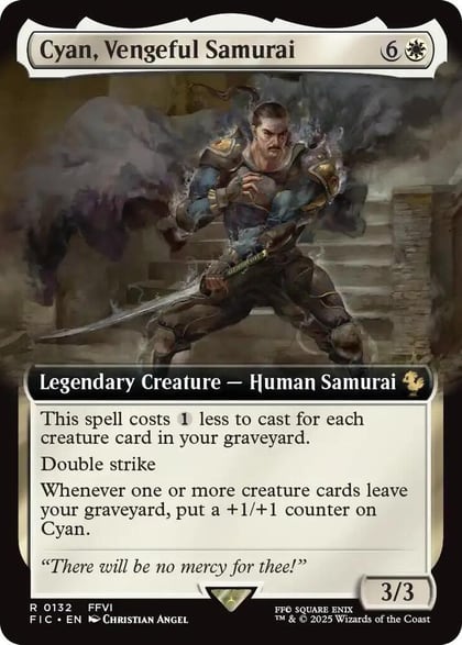 Cyan, Vengeful Samurai (Extended Art), Commander: FINAL FANTASY 132