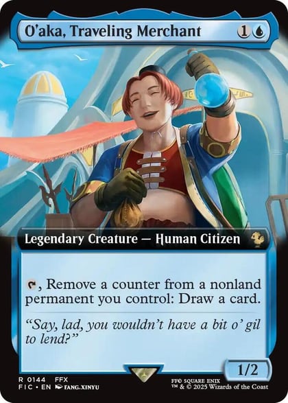 O'aka, Traveling Merchant (Extended Art), Commander: FINAL FANTASY 144
