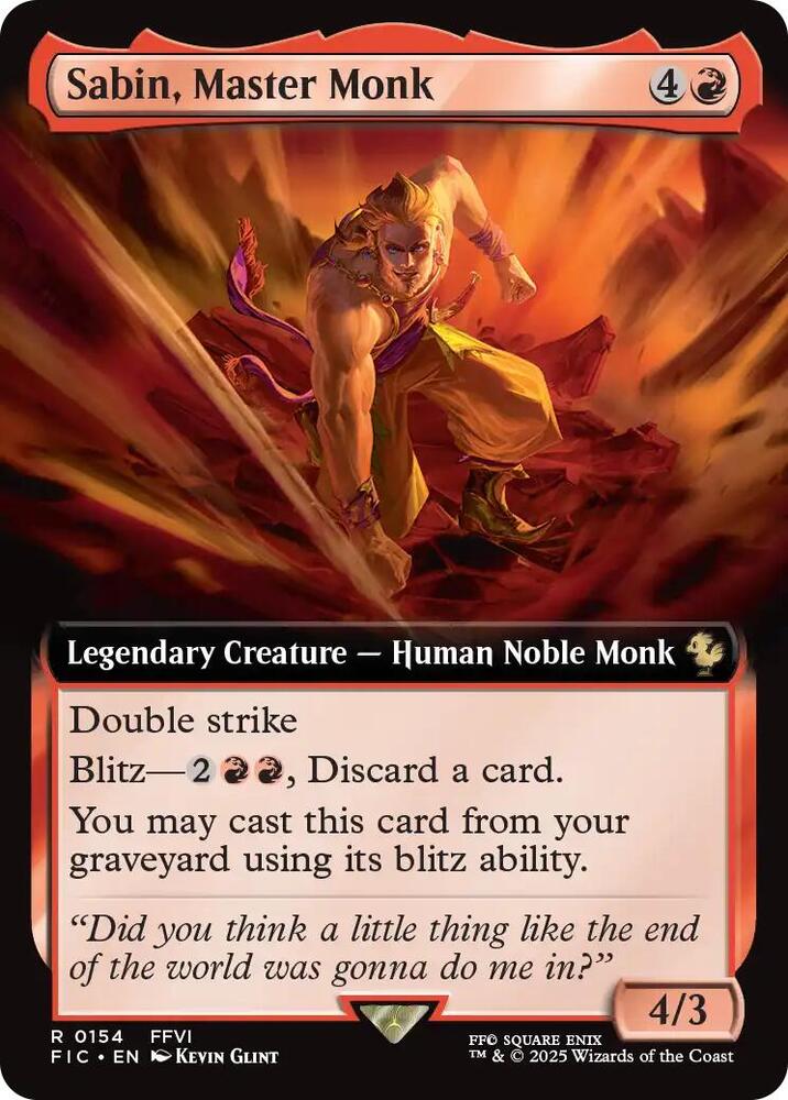 Sabin, Master Monk (Extended Art), Commander: FINAL FANTASY 154
