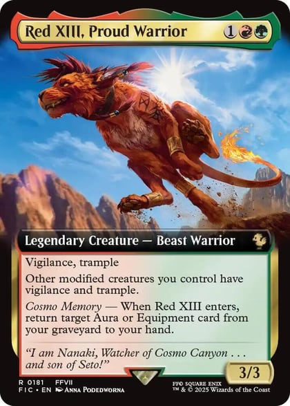 Red XIII, Proud Warrior (Extended Art), Commander: FINAL FANTASY 181