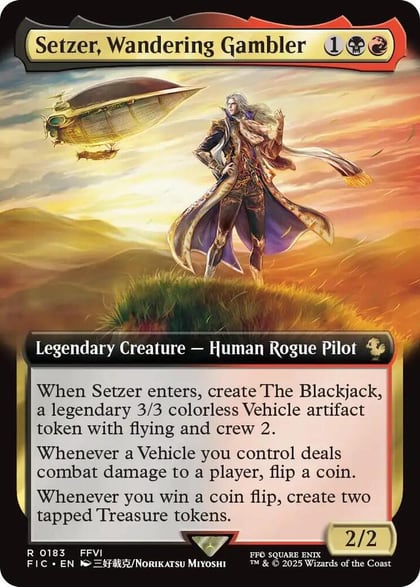 Setzer, Wandering Gambler (Extended Art), Commander: FINAL FANTASY 183