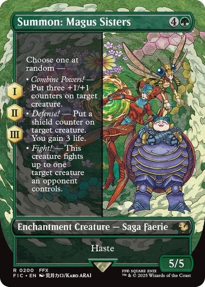 Summon: Magus Sisters (Borderless), Commander: FINAL FANTASY 200