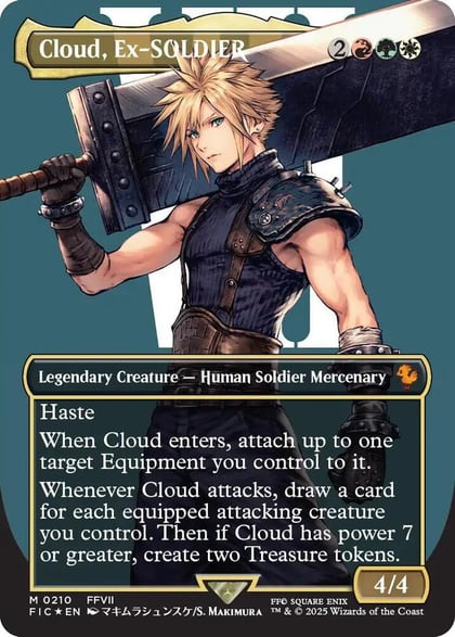 Cloud, Ex-SOLDIER (Borderless) (Surge Foil), Commander: FINAL FANTASY 210