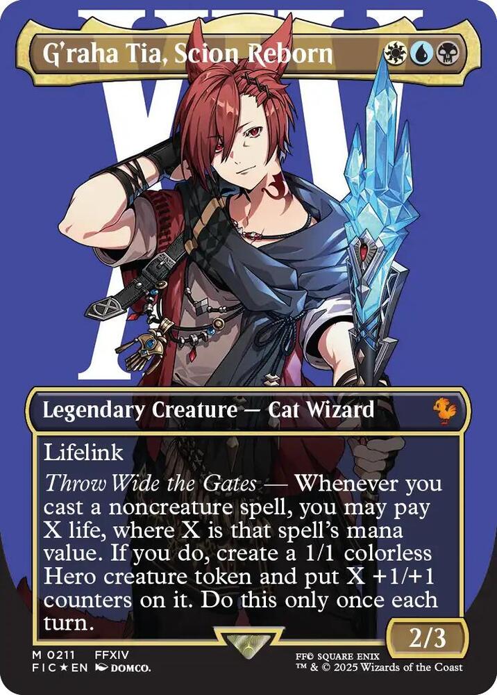 G'raha Tia, Scion Reborn (Borderless) (Surge Foil), Commander: FINAL FANTASY 211
