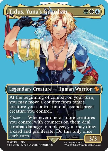 Tidus, Yuna's Guardian (Borderless) (Surge Foil), Commander: FINAL FANTASY 213