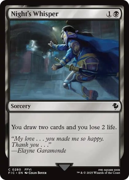 Night's Whisper (Surge Foil), Commander: FINAL FANTASY 280