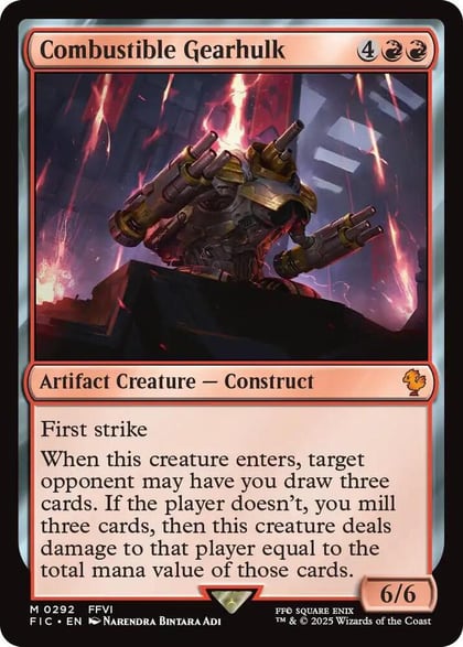 Combustible Gearhulk, Commander: FINAL FANTASY 292