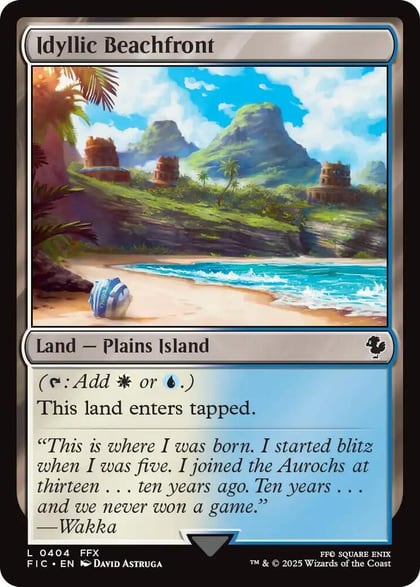 Idyllic Beachfront (Surge Foil), Commander: FINAL FANTASY 404