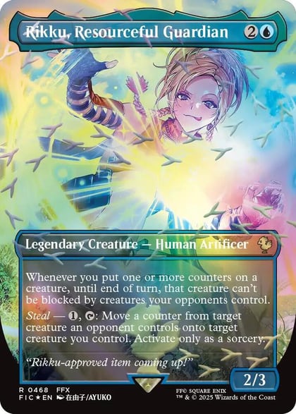 Rikku, Resourceful Guardian (Borderless) (Chocobo Track Foil), Commander: FINAL FANTASY 468