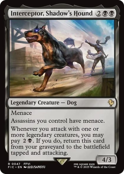 Interceptor, Shadow's Hound (Surge Foil), Commander: FINAL FANTASY 47