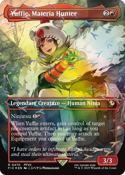Yuffie, Materia Hunter (Borderless) (Chocobo Track Foil), Commander: FINAL FANTASY 470