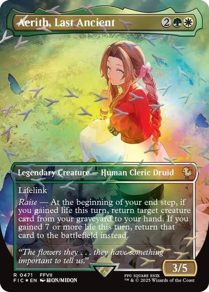 Aerith, Last Ancient (Borderless) (Chocobo Track Foil), Commander: FINAL FANTASY 471