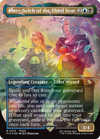 Emet-Selch of the Third Seat (Borderless) (Chocobo Track Foil), Commander: FINAL FANTASY 473