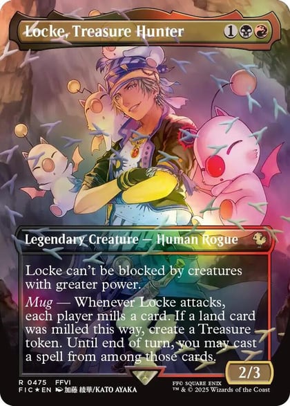 Locke, Treasure Hunter (Borderless) (Chocobo Track Foil), Commander: FINAL FANTASY 475