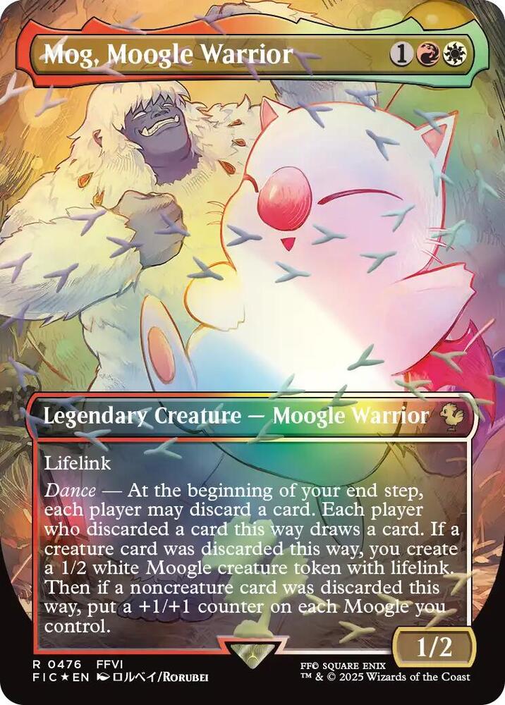 Mog, Moogle Warrior (Borderless) (Chocobo Track Foil), Commander: FINAL FANTASY 476