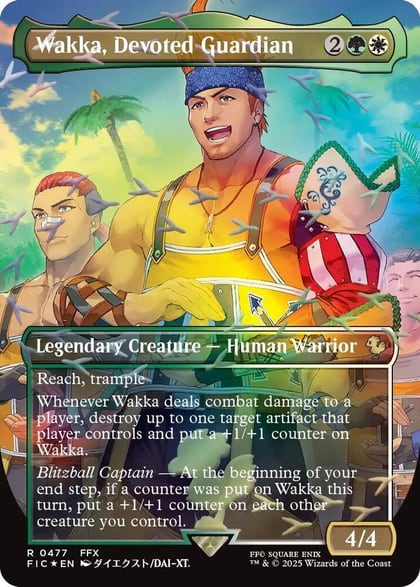 Wakka, Devoted Guardian (Borderless) (Chocobo Track Foil), Commander: FINAL FANTASY 477