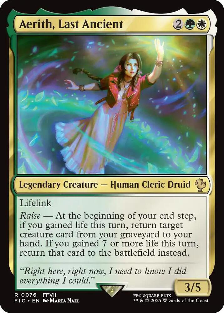 Aerith, Last Ancient (Surge Foil), Commander: FINAL FANTASY 76
