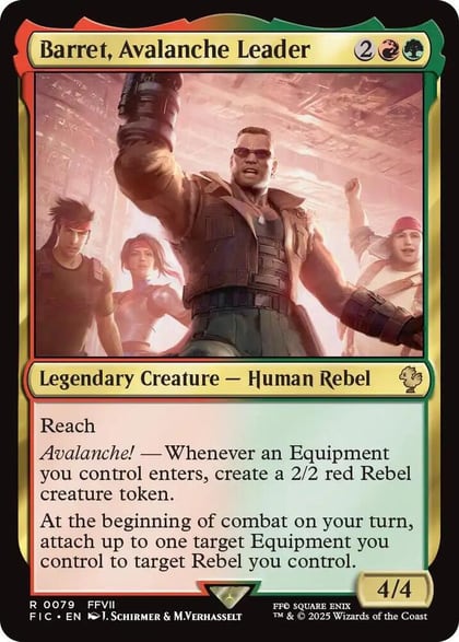 Barret, Avalanche Leader, Commander: FINAL FANTASY 79
