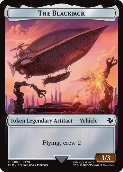 The Blackjack // The Monarch Double-Sided Token, Commander: FINAL FANTASY 8 // 11