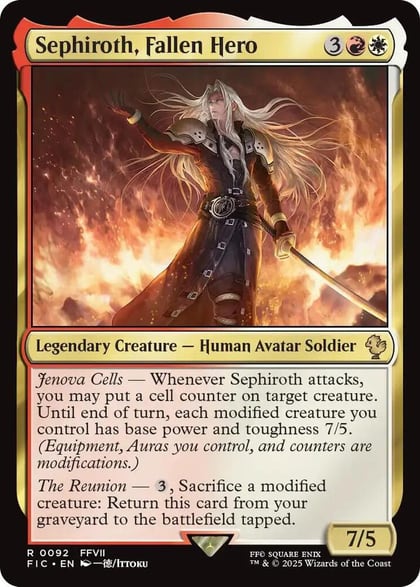Sephiroth, Fallen Hero (Surge Foil), Commander: FINAL FANTASY 92