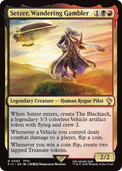 Setzer, Wandering Gambler (Surge Foil), Commander: FINAL FANTASY 93