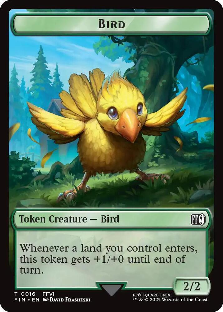 Bird (0016) // Wizard (0014) Double-Sided Token, FINAL FANTASY 16 // 14