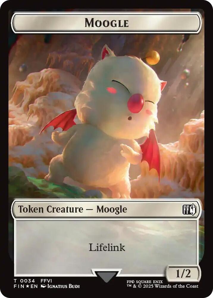 Moogle (0034) // Treasure (0036) Double-Sided Token (Surge Foil), FINAL FANTASY 34 // 36