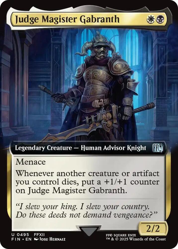 Judge Magister Gabranth (Extended Art), FINAL FANTASY 495