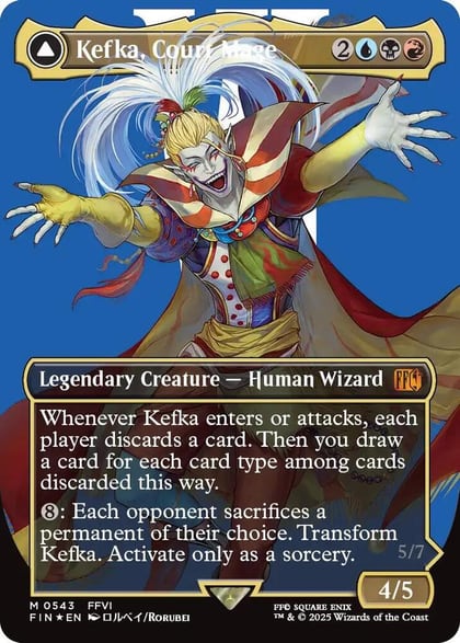 Kefka, Court Mage (0543) (Borderless) (Surge Foil), FINAL FANTASY 543