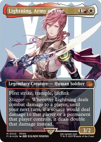Lightning, Army of One (0545) (Borderless) (Surge Foil), FINAL FANTASY 545