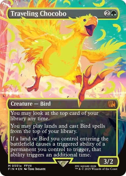 Traveling Chocobo (Borderless) (Neon Ink Yellow), FINAL FANTASY 551a