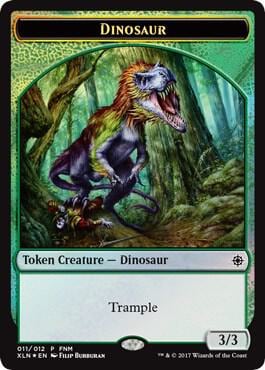 Dinosaur // Treasure Double-Sided Token, FNM Promos 11