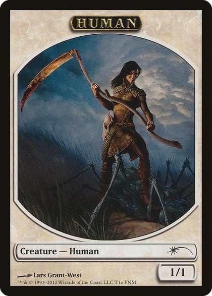 Human // Wolf Double-Sided Token, FNM Promos 1a // 1b