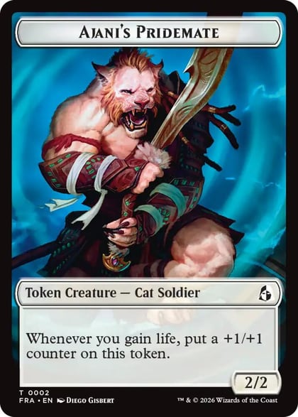 Ajani's Pridemate // Ajani Resolute Double-Sided Token, Reality Fracture 2 // 16
