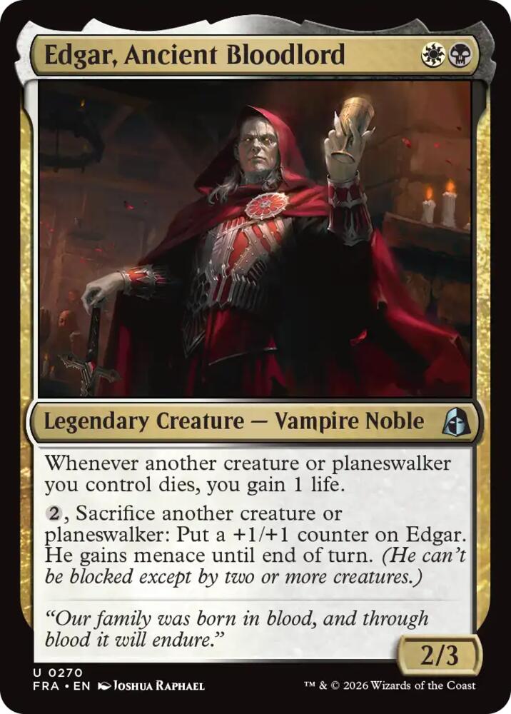Edgar, Ancient Bloodlord, Reality Fracture 270