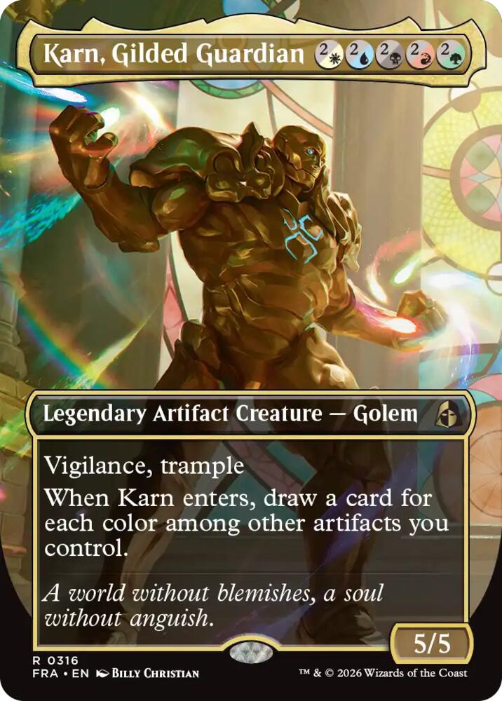 Karn, Gilded Guardian (Borderless), Reality Fracture 316