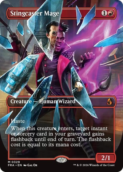 Stingcaster Mage (Borderless) (0329), Reality Fracture 329