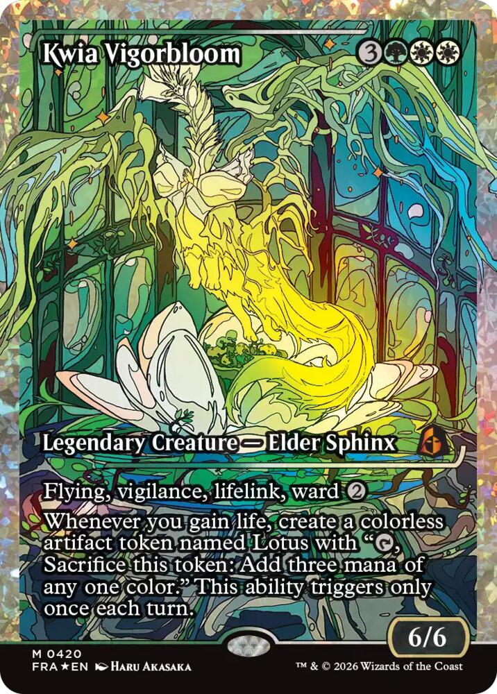 Kwia Vigorbloom (Showcase) (Fracture Foil) (0420), Reality Fracture 420