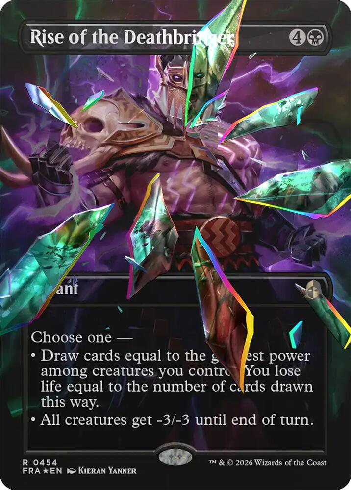 Rise of the Deathbringer (Borderless) (Facet Foil), Reality Fracture 454