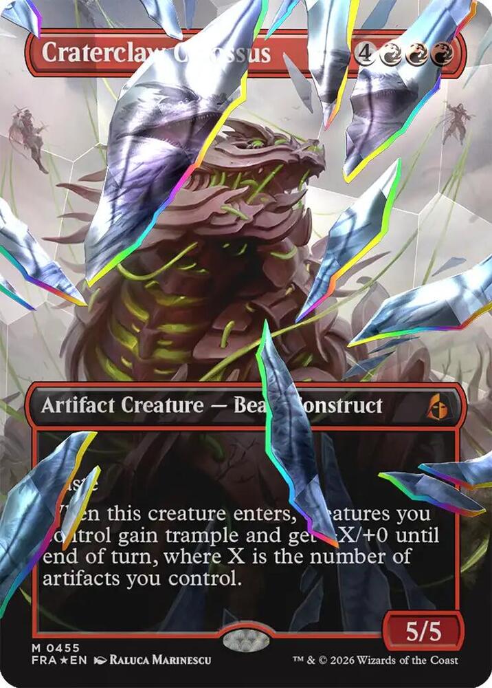 Craterclaw Colossus (Borderless) (Facet Foil), Reality Fracture 455