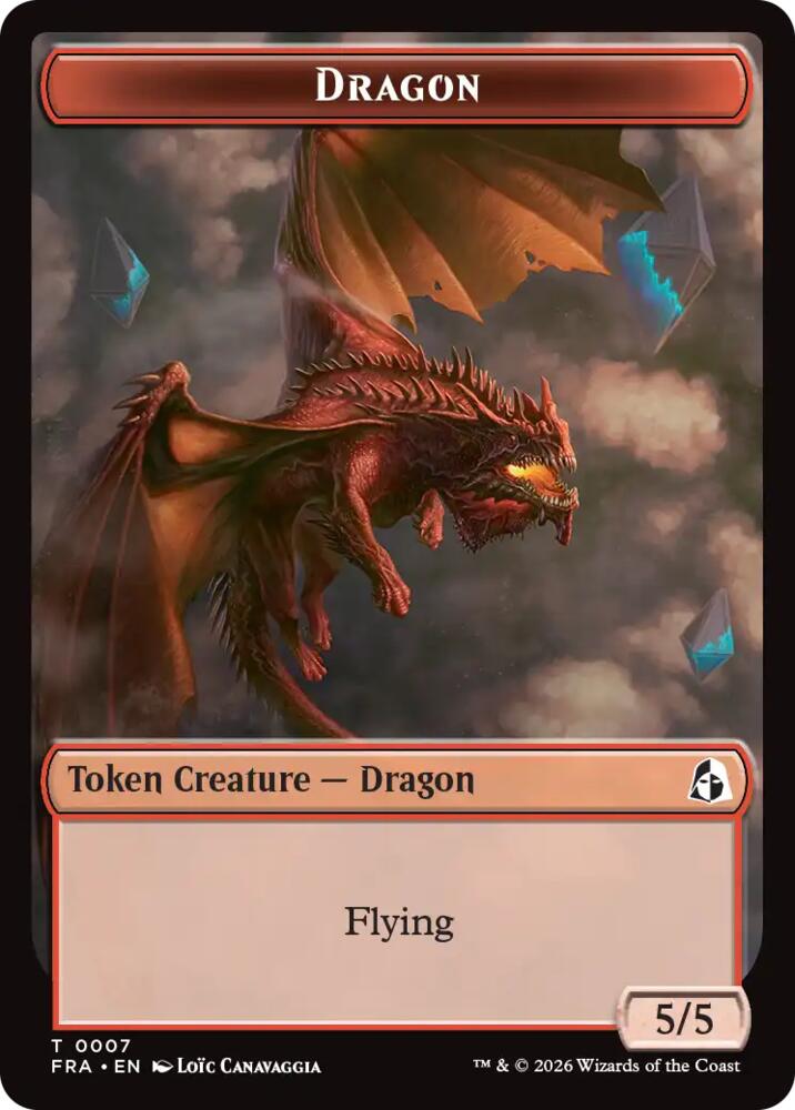 Dragon // Treasure Double-Sided Token, Reality Fracture 7 // 15